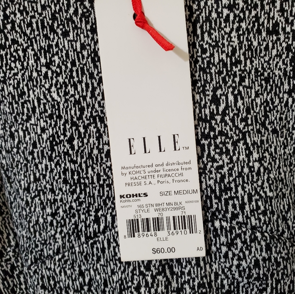 NWT ELLE Lace-Trim Fit & Flare Dress - Picture 5 of 6